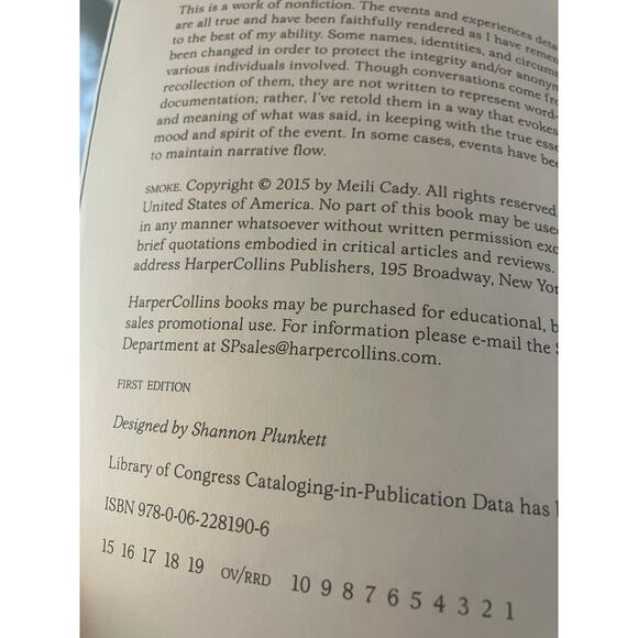 Smoke: How a Small-Town Girl Accidentally Wound Up Smuggling Meili Cady Paperbac - Picture 6 of 7